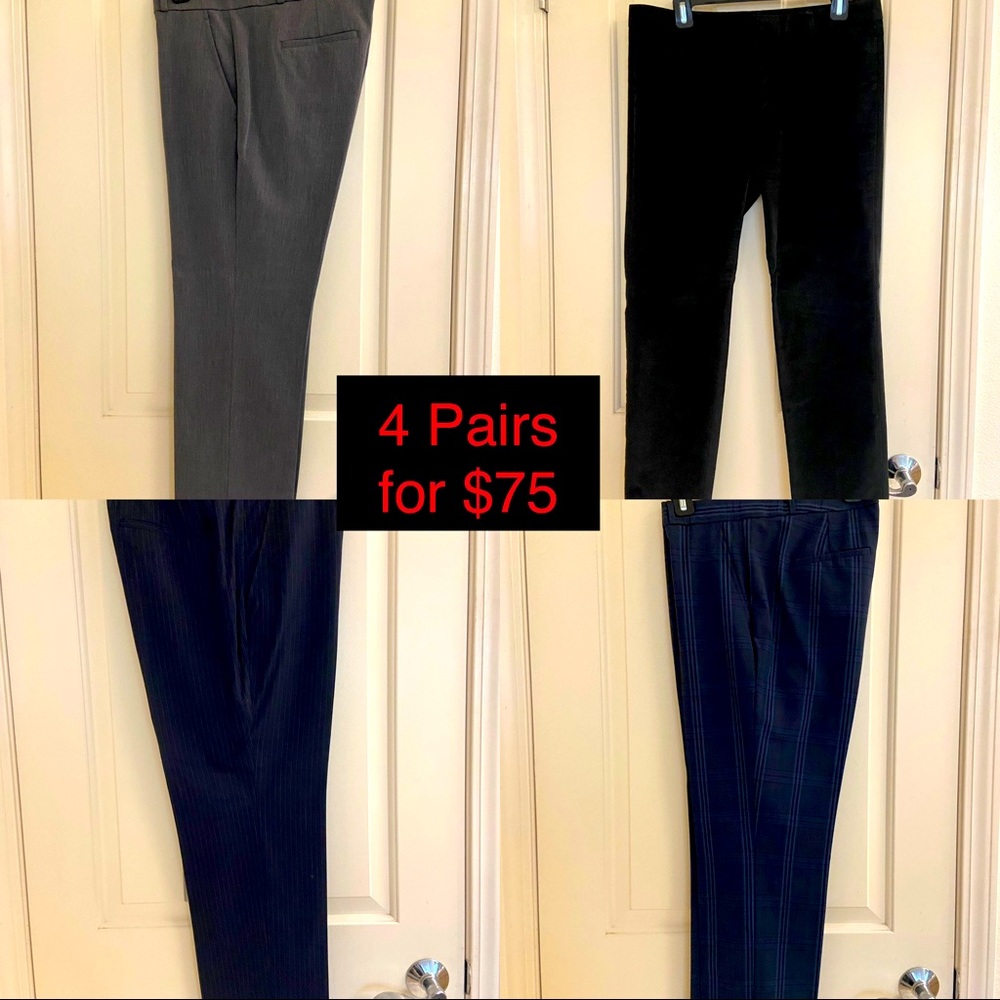 Banana Republic Ryan Pants 4 Pairs (Sz8) Bundle